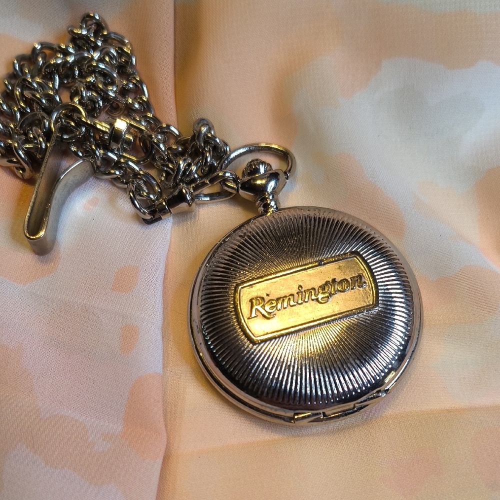 Remington Gold and Silver Pocket Watch with Chain